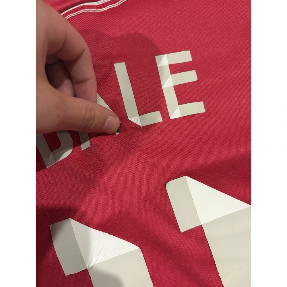 adidas Real Madrid Gareth Bale Pink Long Sleeve Soccer Jersey‎ Patch Mens M